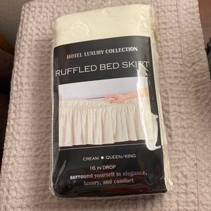 Cream Colored Bed Skirt